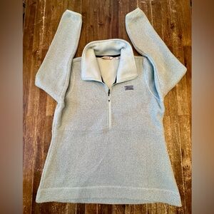 ORVIS Women's Light Teal Half-Zip Sweater